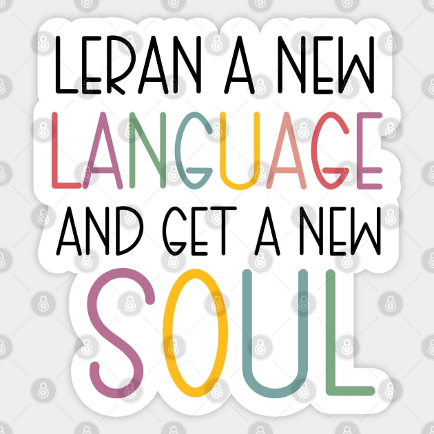 Learn a new language Sticker by maryamazhar7654